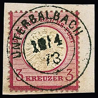 "Unterbalbach", new K2 complete on letter fragment 3 Kr. gr. Brustschild, according to Sommer certificate "very well preserved"