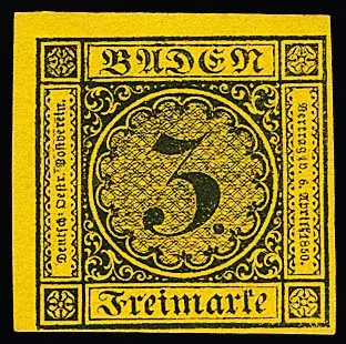 1 Kr. schw./braun (3), 3 Kr. schw./dunkelgelb (2, eine Bogenecke links oben) und 6 Kr. schw./grün, Kartonpapier, je ungebrauchte Neudrucke von 1866. Mi. 725,-