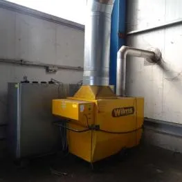 Heetluchtturbine met afvoergasleiding