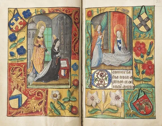 Manuskripte, Stundenbuch auf Pergament. Flandern 1480-1500