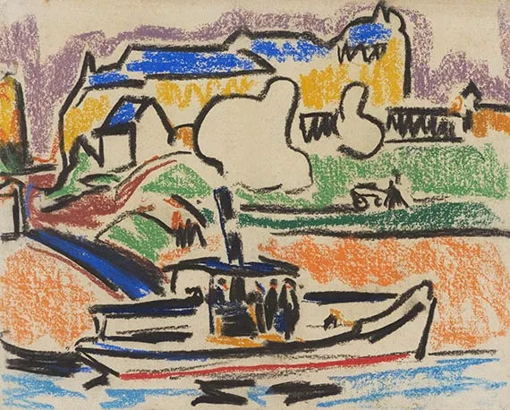 Ernst Ludwig Kirchner, Flussdampfer, 1910