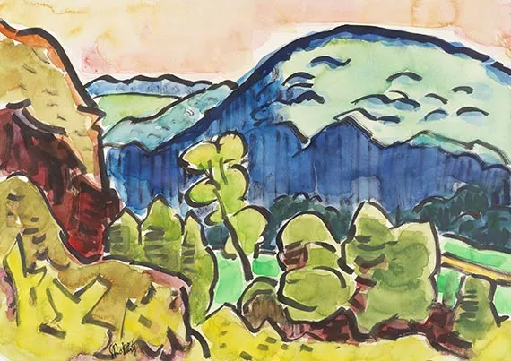 Karl Schmidt-Rottluff, Am Lorsbachtal, 1959