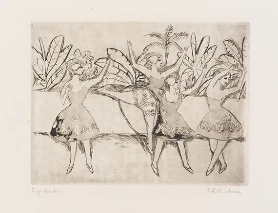 Ernst Ludwig Kirchner, Parade der Tänzerinnen, 1911