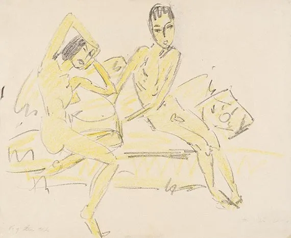 Otto Mueller, Twee naakten, 1929