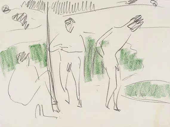 Ernst Ludwig Kirchner, Baigneuses à Moritzburg, 1911