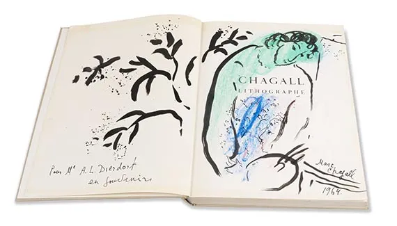 Marc Chagall, Chagall Lithographe. Avec dessin original de Chagall