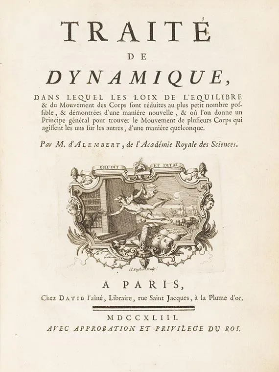 Jean le Rond d'Alembert, Traité de dynamique, 1743