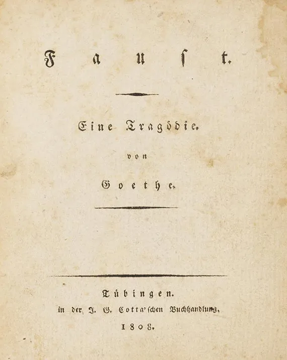 Johann Wolfgang von Goethe, Faust, 1808