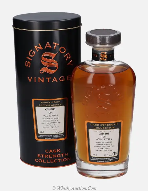 Cambus Cask Strength Collection 29 let (29.5.1991 / 31.8.2020) – Signatory Vintage Scotch Whisky Co. Ltd.