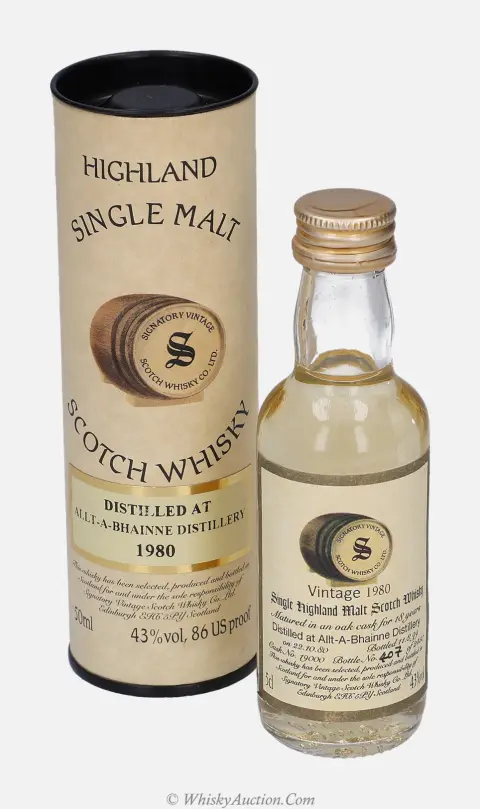 Allt - a - Bhainne 18 let (22.10.1980 / 11.8.1999) – Signatory Vintage Scotch Whisky Co. Ltd.