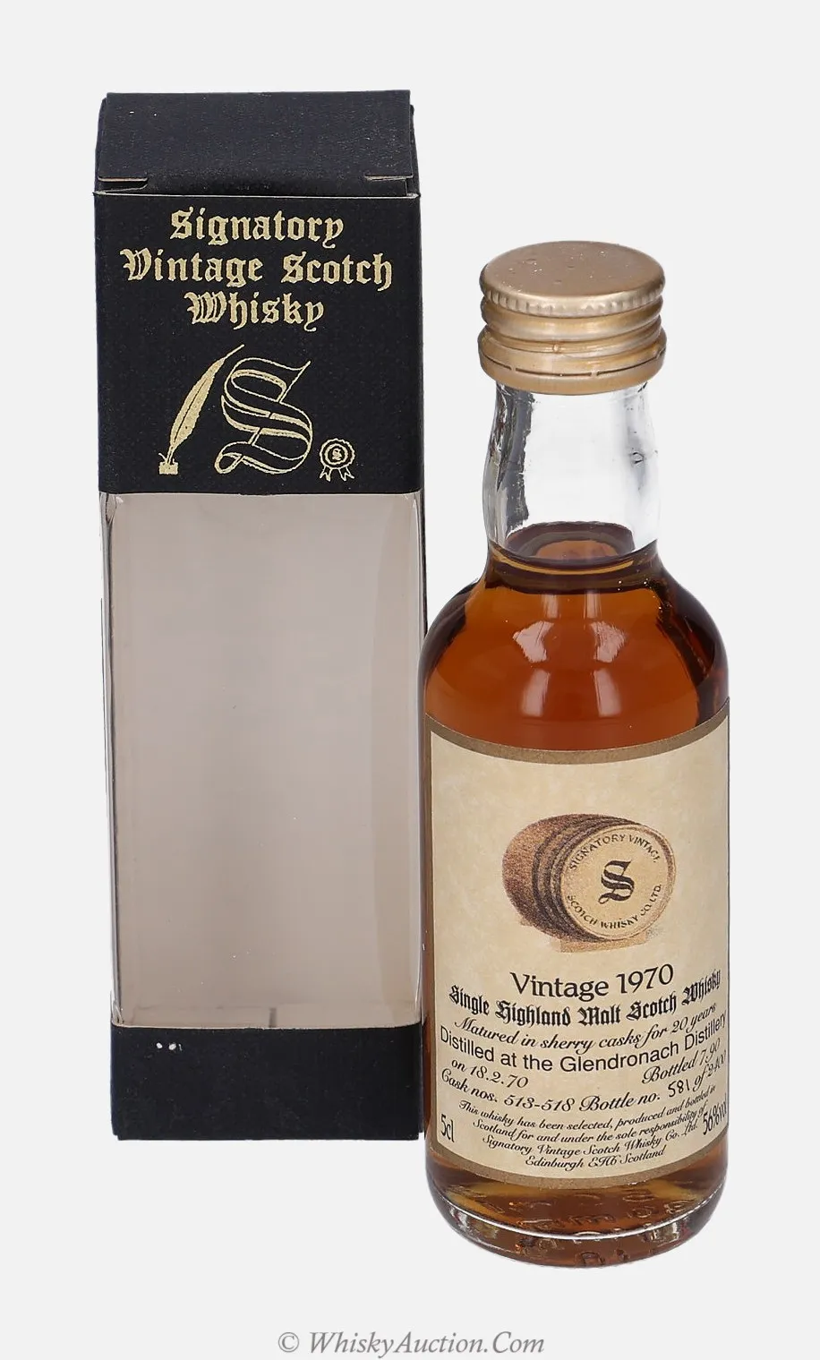 Glendronach Vintage Scotch Whisky 20 let (18.2.1970 / 7.1990) – Signatory Vintage Scotch Whisky Co. Ltd.