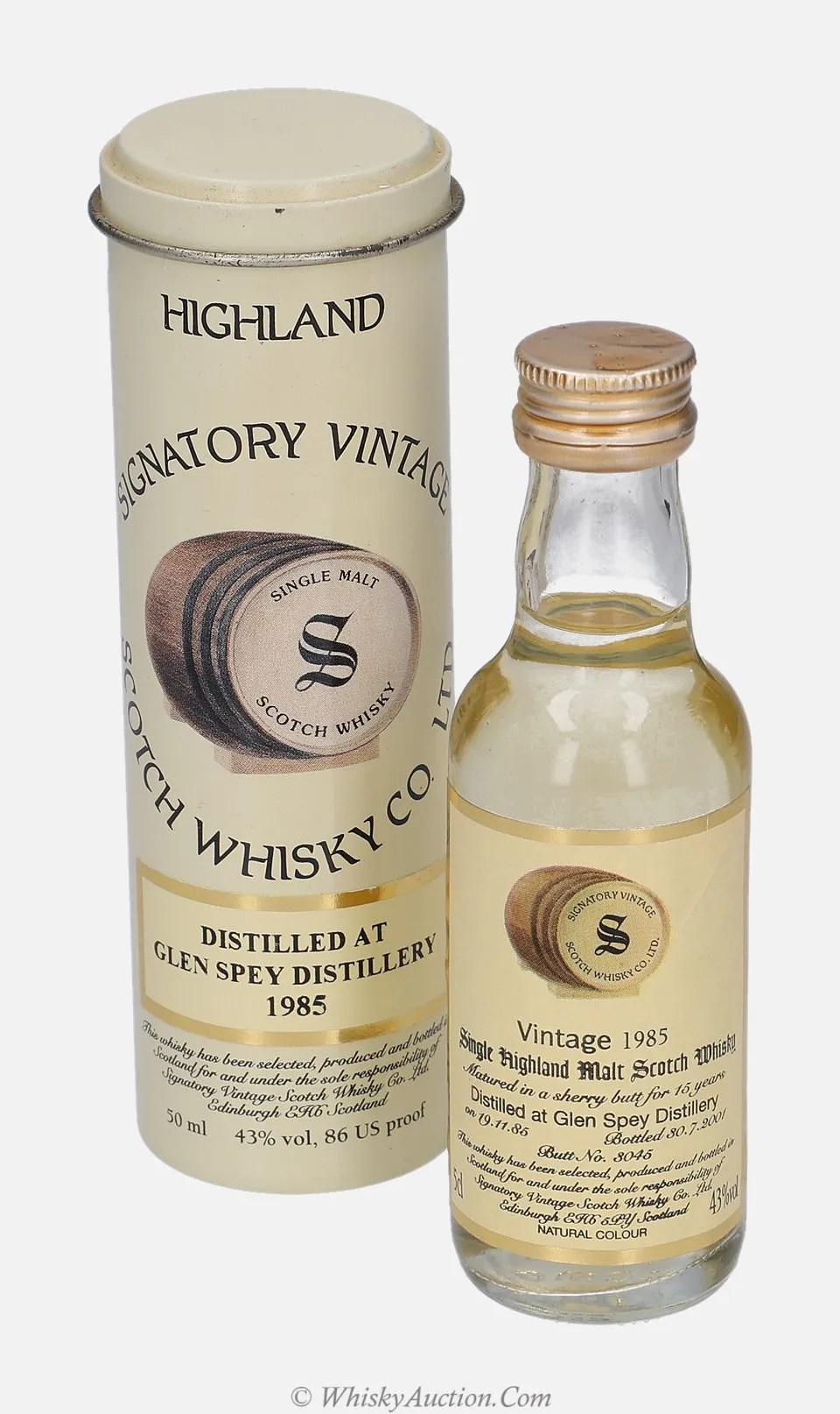 Glen Spey 15 lat (19.11.1985 / 30.7.2001) – Signatory Vintage Scotch Whisky Co. Ltd.