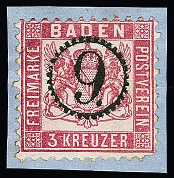 3 Kr. rosa (ein kurzer Eckzahn), zwei Briefstücke mit klaren Uhrradstempeln "9" bzw. "10"
