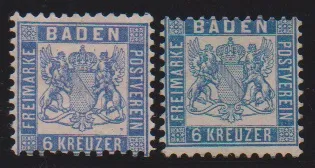 6 Kr. bleu prussien impeccable non oblitéré, signé Bühler et photo-expert Stegmüller. Mi. 300,- (avec "a")