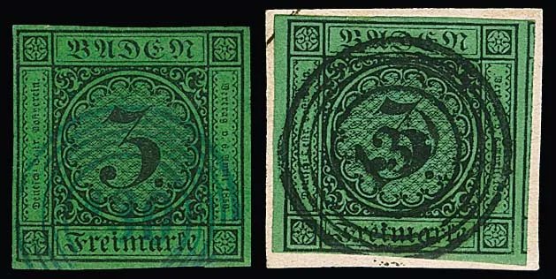 "130" (Шопфхайм) синий на 3 кр., а также чёрный на 9, 1 и 3 кр., всё (!) отборные широко- до сверхполя полей кабинетные/люксовые экземпляры