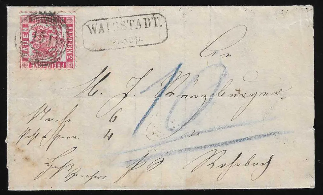 "151" avec Ra2 "Waibstadt" sur trois lettres avec différentes émissions