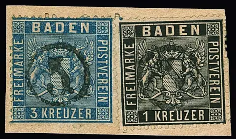 "5" ideal auf dekorativem Briefstück mit 1 und 3 Kr., sign. Dietrich