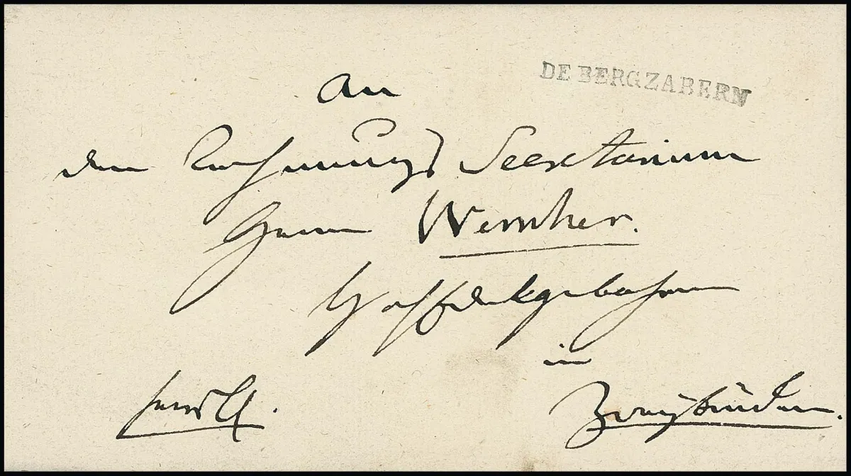 "Bergzabern", 1792, klarer L1 "DE BERGZABERN" auf Kabinettbrief mit Inhalt, Feuser 245-2, 600,-
