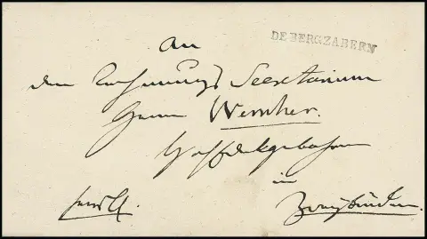 "Bergzabern", 1792, L1 clair "DE BERGZABERN" sur lettre de cabinet avec contenu, Feuser 245-2, 600,-