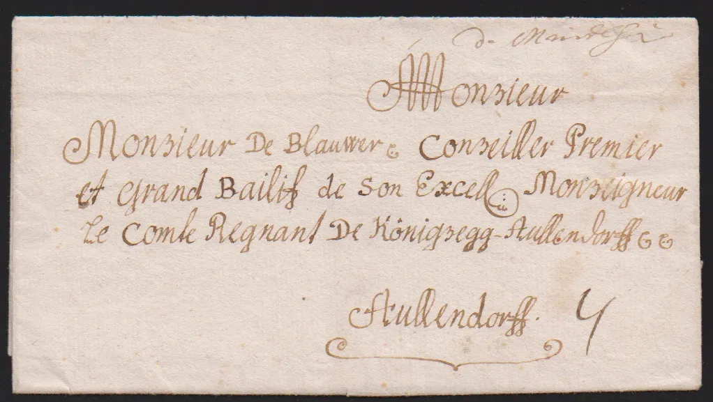"Mindelheim", 1766, rukopisné podání "d. Mindlhm." na datovatelné obálce, a L1 "MINDELHEIM.R.3" na dopise 1804