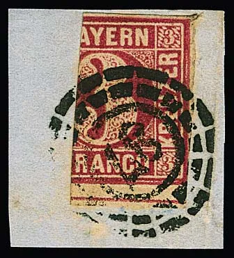 3 Kr. pink almost halved (not quite 2/3) on letter fragment with oMR "97", such an unusual piece whose use can only be speculated upon