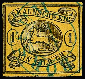 "Börssum", seltener K2 in der Type ohne Datum klar und zentrisch auf 1 Sgr. (kl. Mgl.)