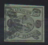 1/2 Gr. schw./grün tadellos gest., sign. Brettl. Mi. 500,-
