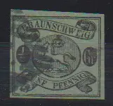 1/2 Gr. schw./grün tadellos gest., sign. Brettl. Mi. 500,-