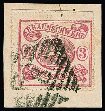 3 Sgr. lilarosa auf Kabinettbriefstück mit NS "8", sign. Brettl, Engel, Thier. Mi. 650,-