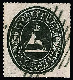 1/3 Gr. schwarz, zentrisch gestempeltes Kabinettstück, sign. Pfenninger. Mi. 480,-