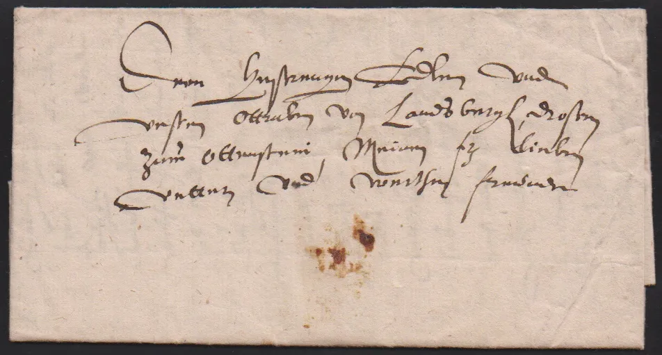 "Aerzen", 1623 ("Ertzen"), vroege oude brief van Borries von Münchhausen