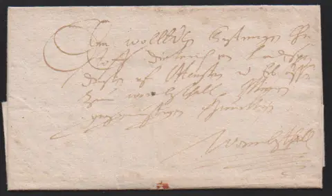 "Hameln", 1638, deux anciennes lettres précoces avec contenu