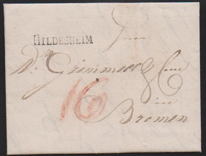 "Hildesheim", 1777, handwritten "H'hm" on letter with contents, and L1 (Feuser 1479-2) on letter 1796