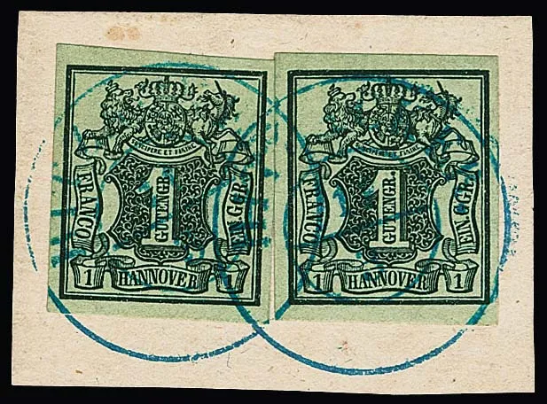 1 Ggr. lichtbruingroen, drie kabinetbriefstukken, K2 "Hitzacker" (met twee breedgerande zegels), "Osterholz" en "Schnackenburg"