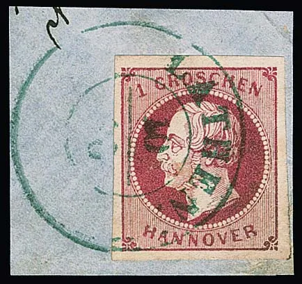 1 Gr. rosa, karminrosa und lilarosa, vier Kabinettbriefstücke, zwei vom Rand