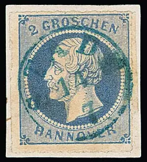 2 Gr. bleu mat, papier fin, sur fragment de lettre de luxe avec K1 idéalement centrique "Stade", expertise photo Berger