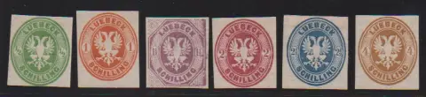 Armoiries, réimpressions de 1872 complètes non oblitérées, signé Brettl. Mi. 1070,-