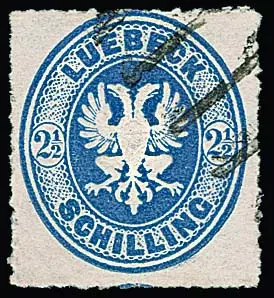 2 1/2 Sch. bleu (signé R.F. Engel et photo-expertise Brettl) ainsi que 4 Sch. brun ocre, chacun pièces de choix oblitérées, Mi. 630,-
