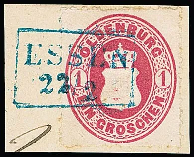 "Essen", Ra2 auf elf Werten Wappen 1 Gr., dabei fünf Briefstücke, teils Kabinett