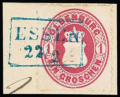 "Essen", Ra2 sur onze valeurs armoiries 1 Gr., dont cinq fragments de lettre, partiellement cabinet