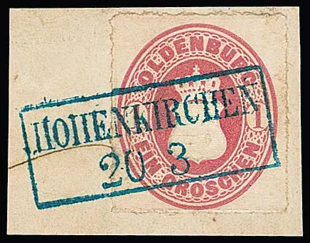 "Hohenkirchen", Ra2 (8) и K2 (2) на всего десяти знаках герба 1 Gr., при этом семь фрагментов писем
