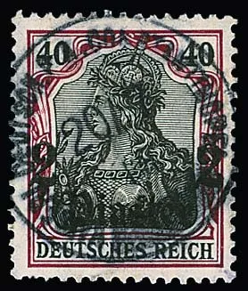 2 Pia. (une dent) avec K1 idéalement centré et net "KDPA Constantinopel 20/7 06". Rare avec ce cachet, sinon utilisé seulement dans les années 1870/80