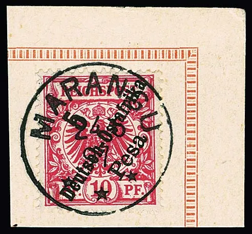 "Marungu" very clear (24.6.97) on piece with 5 P. a. 10 H.