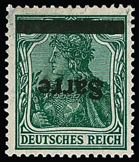 5 Pfg. with inverted "Sarre" overprint, flawless unused, signed Dub and certificate Haslau (2025). Mi. 750,-
