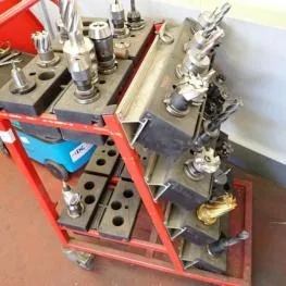 Tool holder transport trolley
