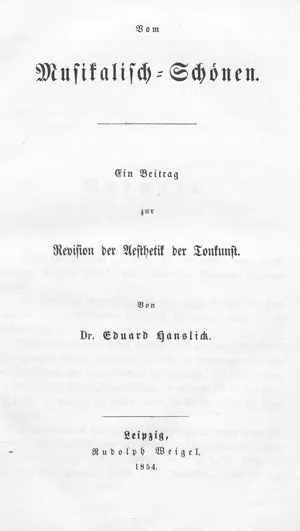Hanslick, Eduard – O hudebním krásnu