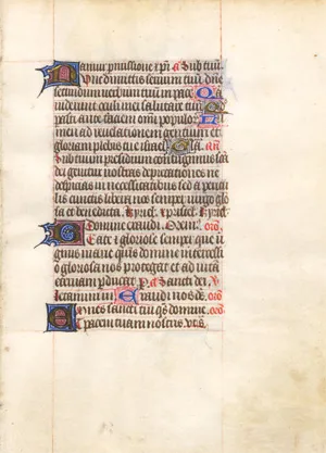 Penwork initials – Leaves from a late medieval hymnal breviary