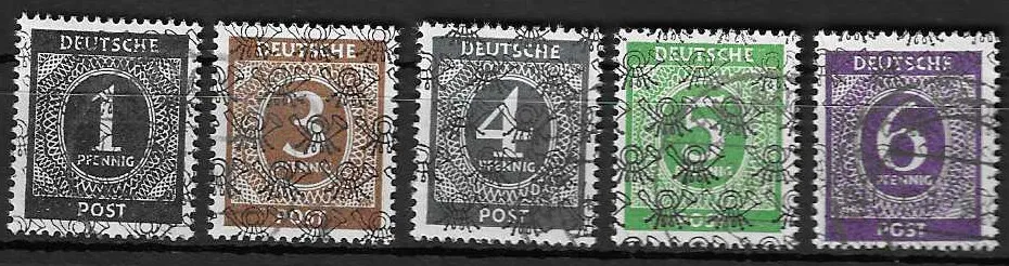 Numeral net overprint complete used, signed Schlegel and additionally Dub. Mi. 3500,-