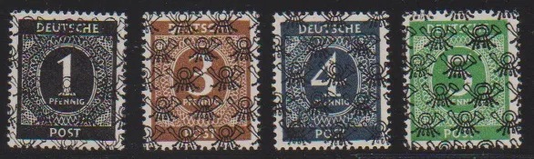 Numeral net overprints mint never hinged, signed Ebel and Schlegel certificate. Mi. 1200,-