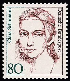 80 Pfg. Clara Schumann, variety "missing curl" mint never hinged, certificate Schlegel. Mi. 150,-